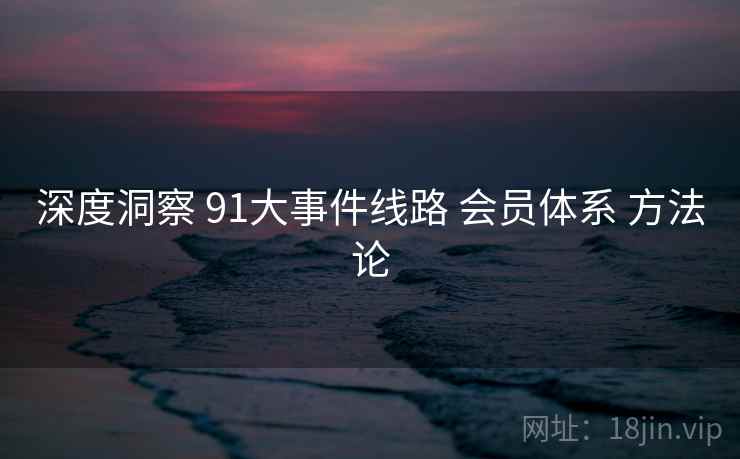 深度洞察 91大事件线路 会员体系 方法论