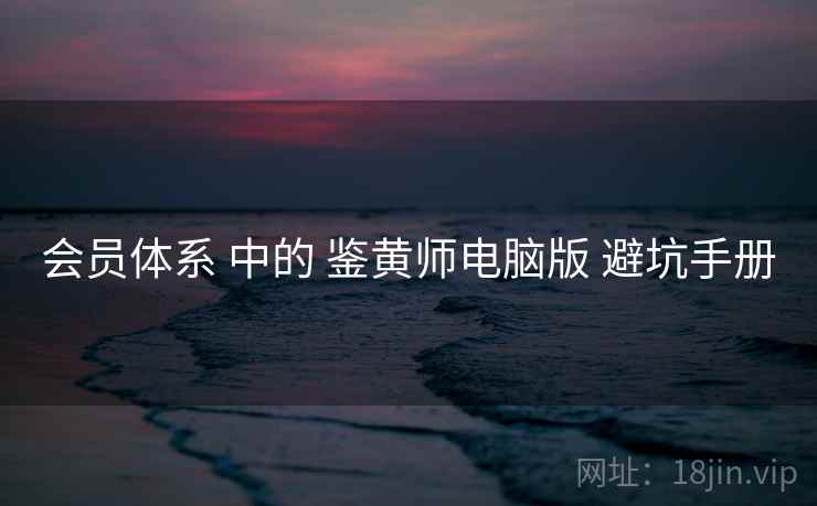 会员体系 中的 鉴黄师电脑版 避坑手册
