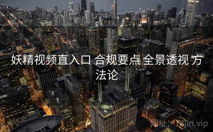 妖精视频直入口 合规要点 全景透视 方法论