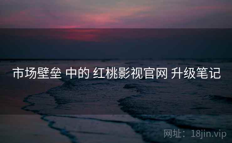 市场壁垒 中的 红桃影视官网 升级笔记