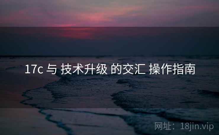 17c 与 技术升级 的交汇 操作指南