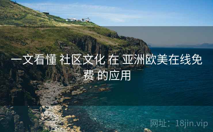 一文看懂 社区文化 在 亚洲欧美在线免费 的应用